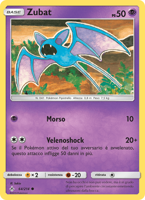 Zubat, carta 64 di Legami Inossidabili