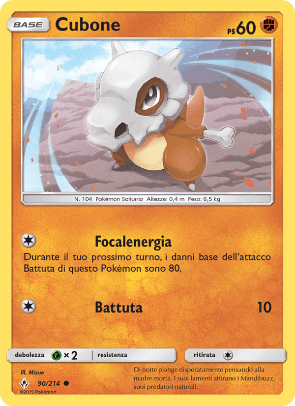 Cubone, carta 90 di Legami Inossidabili