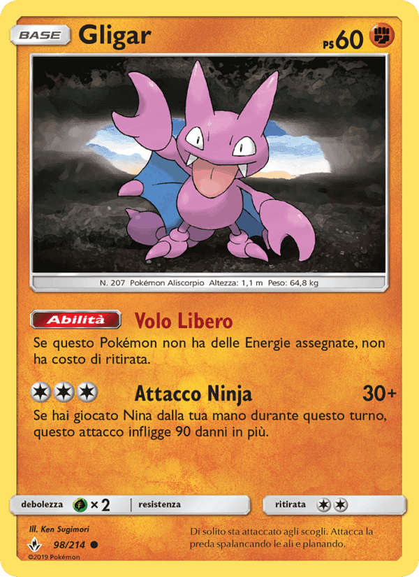 Gligar, carta 98 di Legami Inossidabili