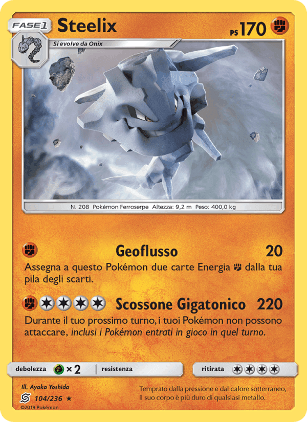 Steelix, carta 104 di Sintonia Mentale