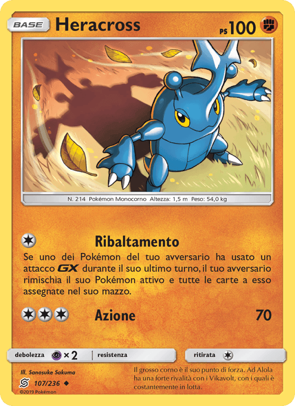 Heracross, carta 107 di Sintonia Mentale