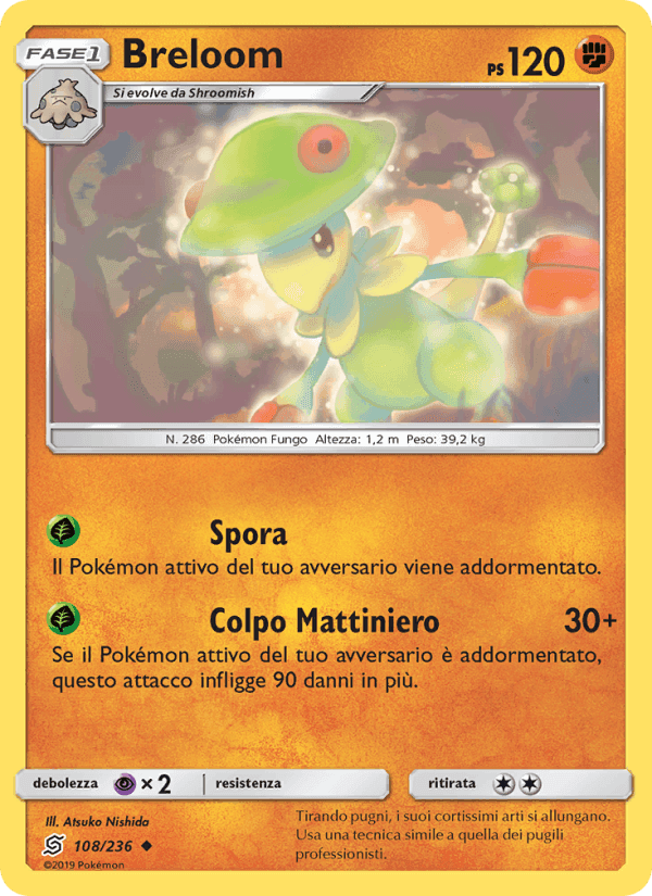Breloom, card 108 from Sintonia Mentale
