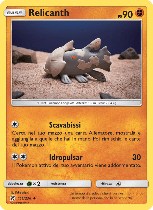 Relicanth, carta 111 di Sintonia Mentale