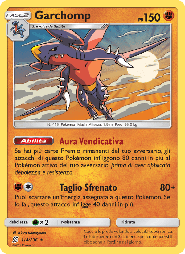 Garchomp, card 114 from Sintonia Mentale