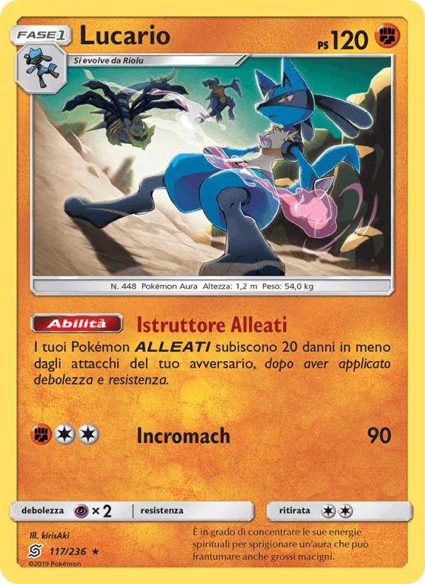 Lucario, card 117 from Sintonia Mentale