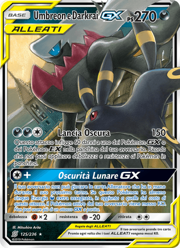 Umbreon e Darkrai GX, carta 125 di Sintonia Mentale