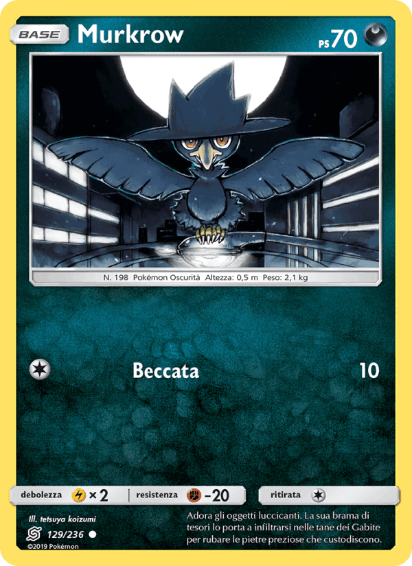 Murkrow, carta 129 di Sintonia Mentale