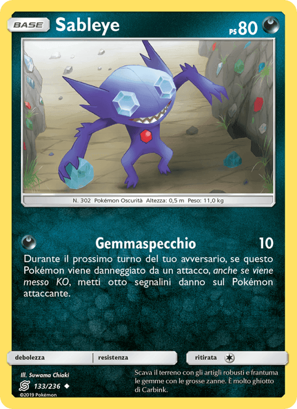 Sableye, carta 133 di Sintonia Mentale