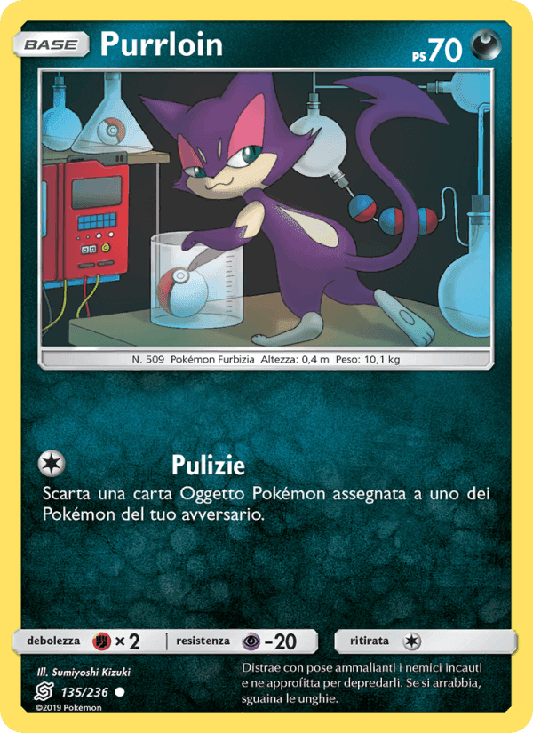 Purrloin, card 135 from Sintonia Mentale