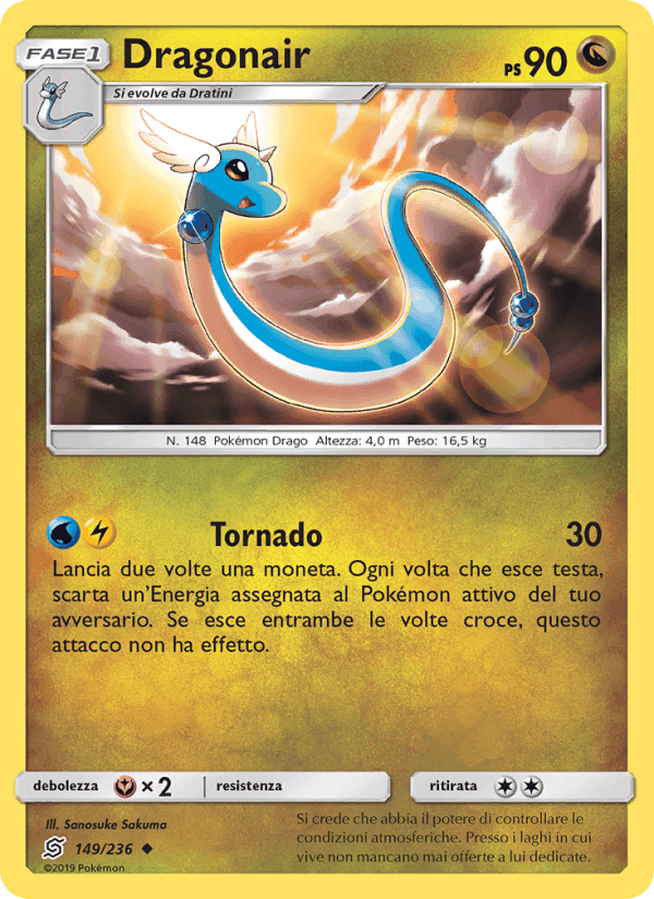 Dragonair, card 149 from Sintonia Mentale