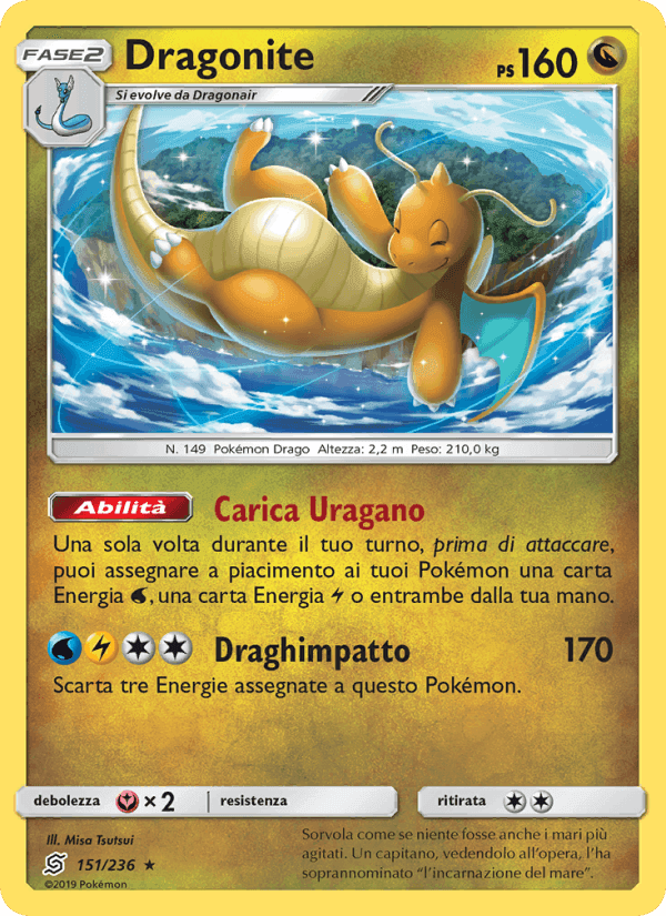 Dragonite, carta 151 di Sintonia Mentale