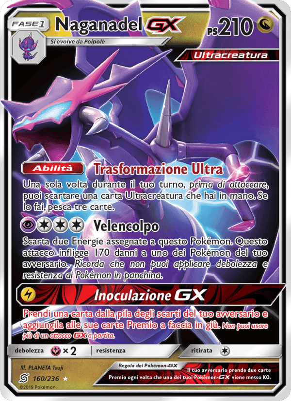 Naganadel GX, card 160 from Sintonia Mentale