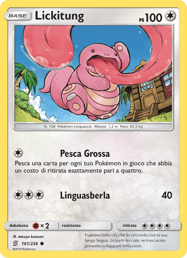 Lickitung, card 161 from Sintonia Mentale
