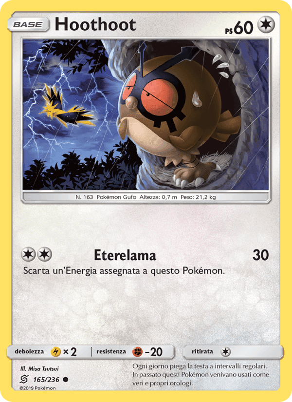 Hoothoot, card 165 from Sintonia Mentale