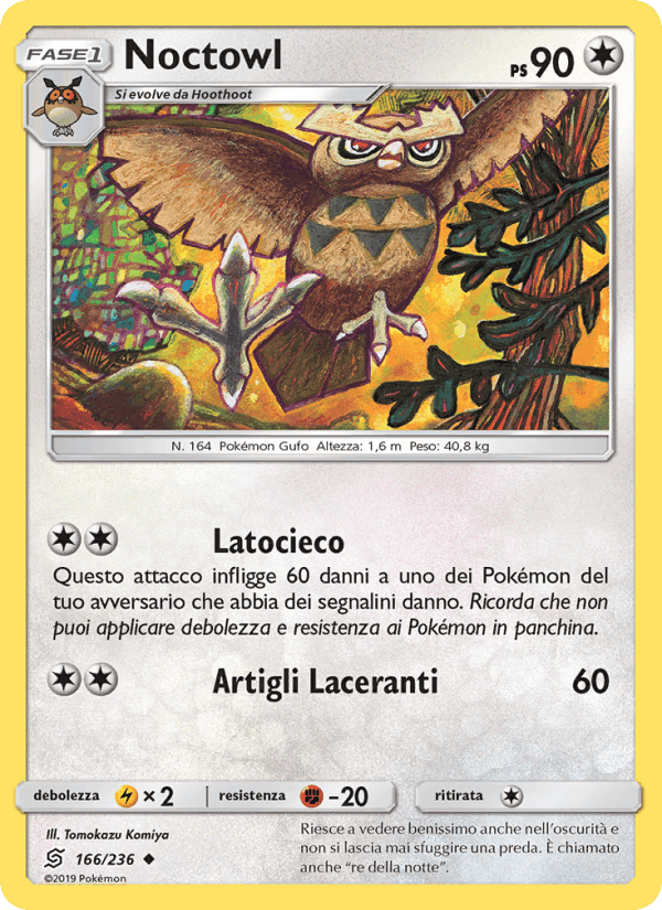 Noctowl, card 166 from Sintonia Mentale