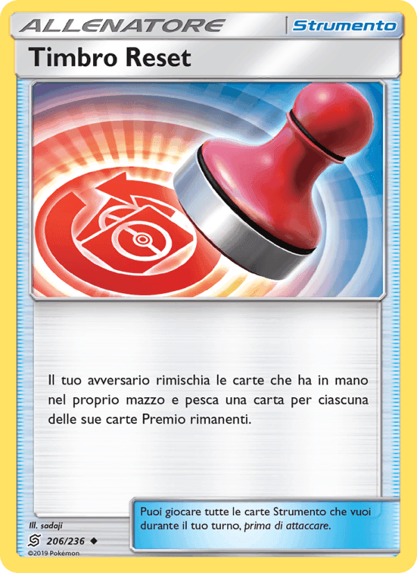 Timbro Reset, carta 206 de Sintonia Mentale