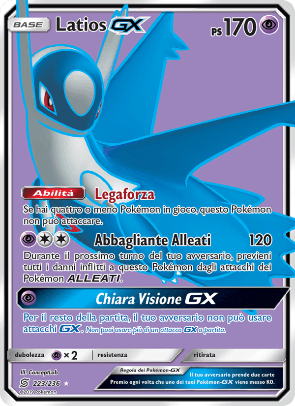 Latios GX, carte 223 de Sintonia Mentale