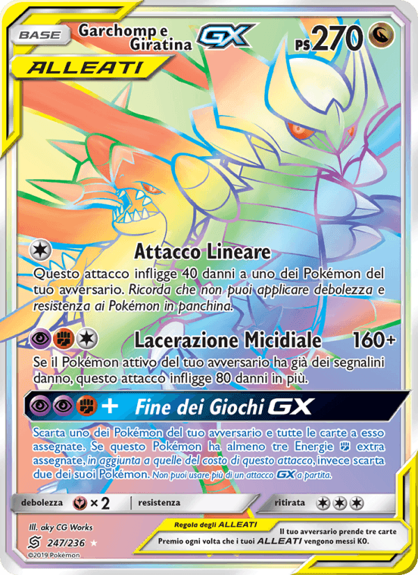 Garchomp e Giratina GX, carta 247 di Sintonia Mentale