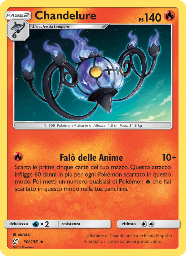 Chandelure, carte 30 de Sintonia Mentale