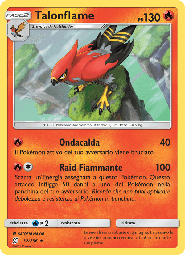 Talonflame, carta 32 di Sintonia Mentale