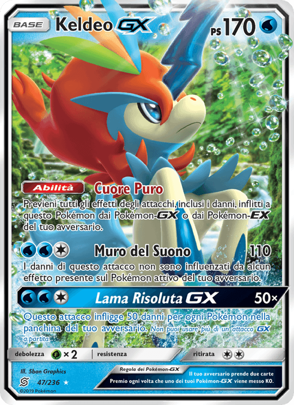 Keldeo GX, carta 47 di Sintonia Mentale