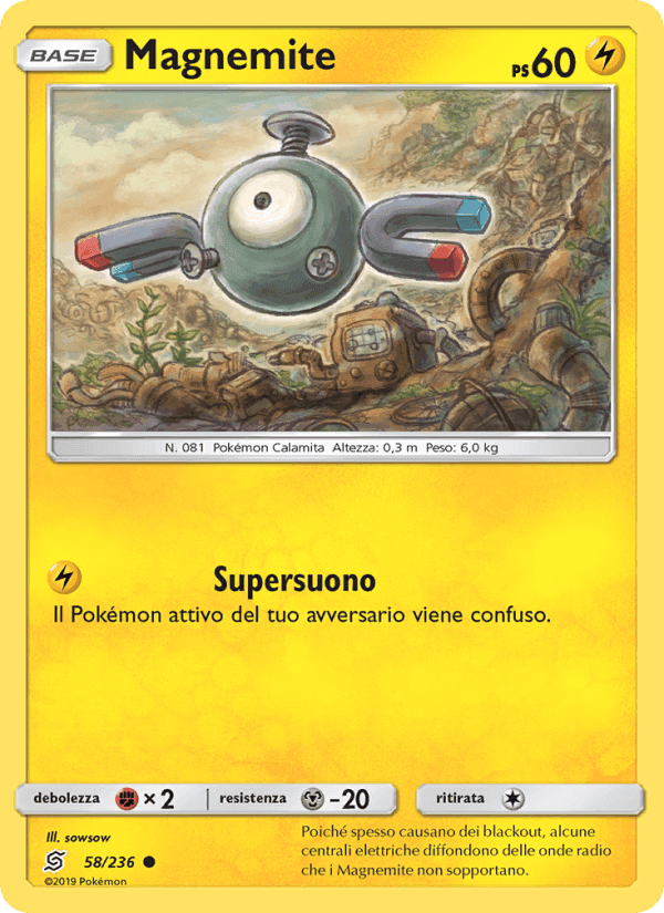 Magnemite, carta 58 di Sintonia Mentale