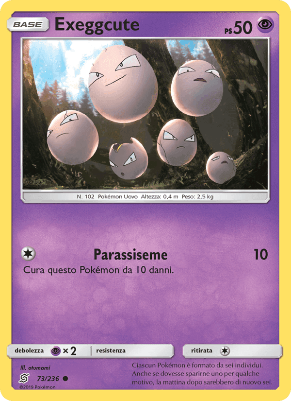 Exeggcute, carta 73 di Sintonia Mentale
