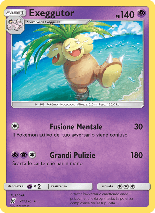 Exeggutor, carta 74 di Sintonia Mentale