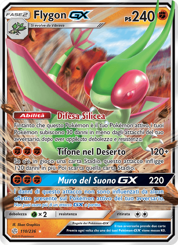 Flygon GX, carte 110 de Eclissi Cosmica