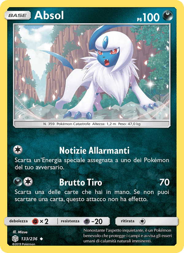 Absol, carta 133 di Eclissi Cosmica