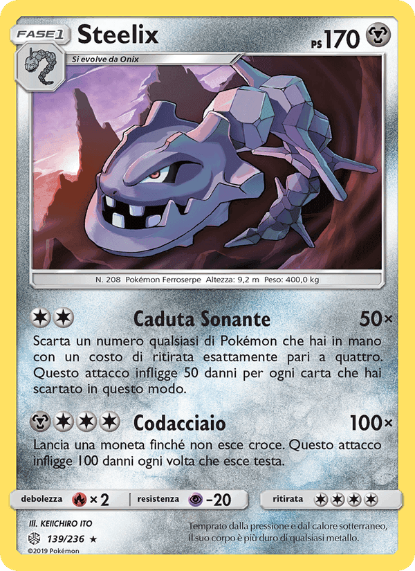 Steelix, carta 139 di Eclissi Cosmica