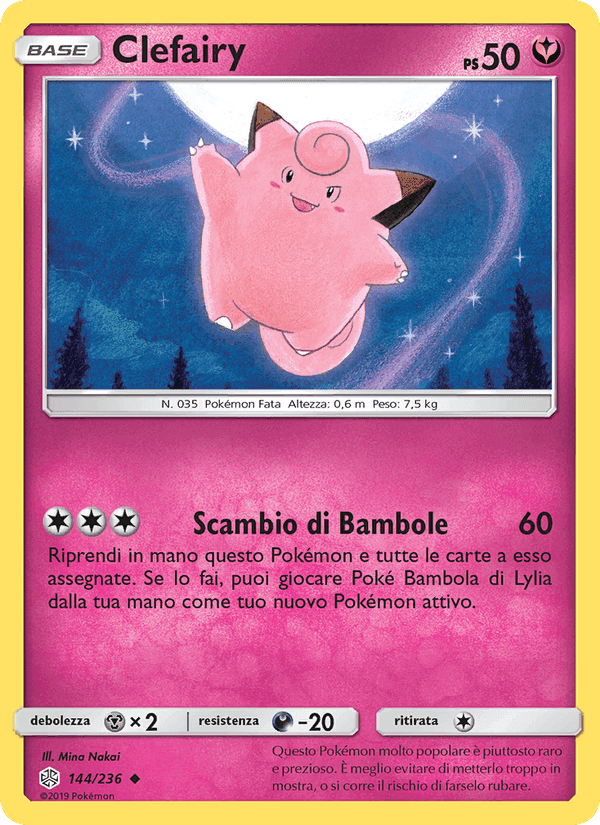 Clefairy, carta 144 di Eclissi Cosmica