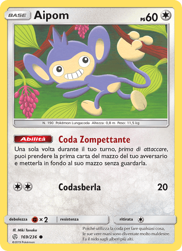 Aipom, carta 169 di Eclissi Cosmica