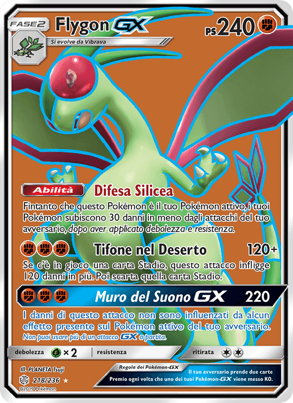 Flygon GX, carta 218 di Eclissi Cosmica