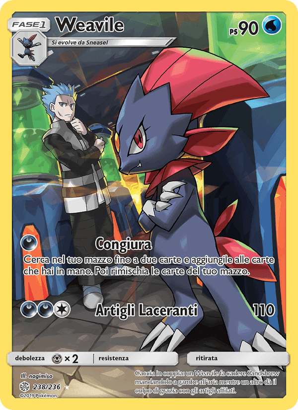 Weavile, carta 238 di Eclissi Cosmica