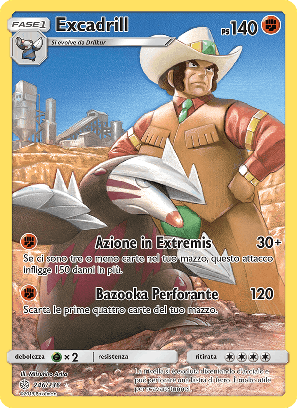 Excadrill, card 246 from Eclissi Cosmica