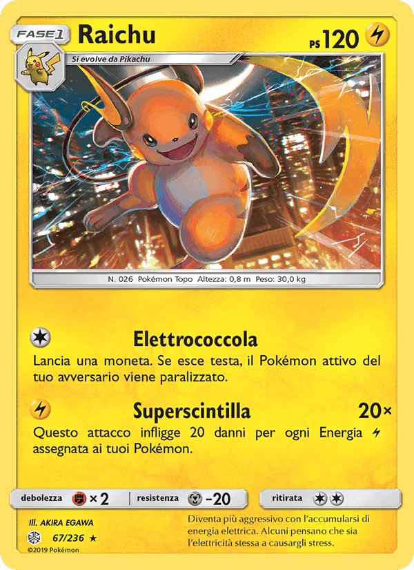 Raichu, carta 67 di Eclissi Cosmica
