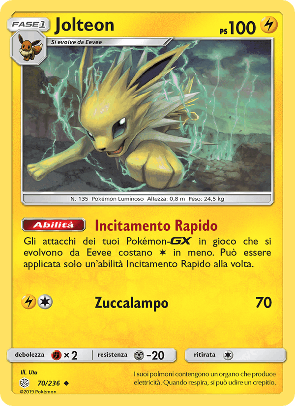 Jolteon, carta 70 di Eclissi Cosmica