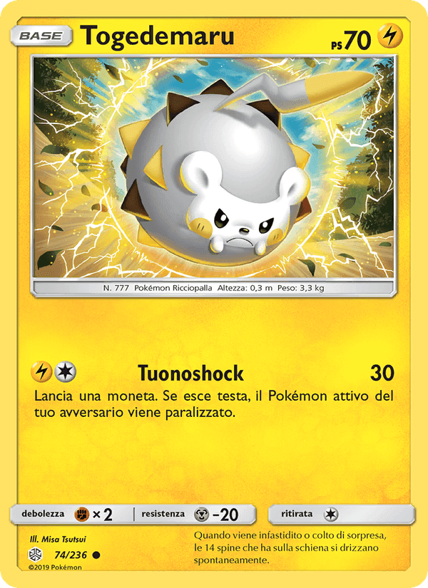 Togedemaru, carta 74 di Eclissi Cosmica