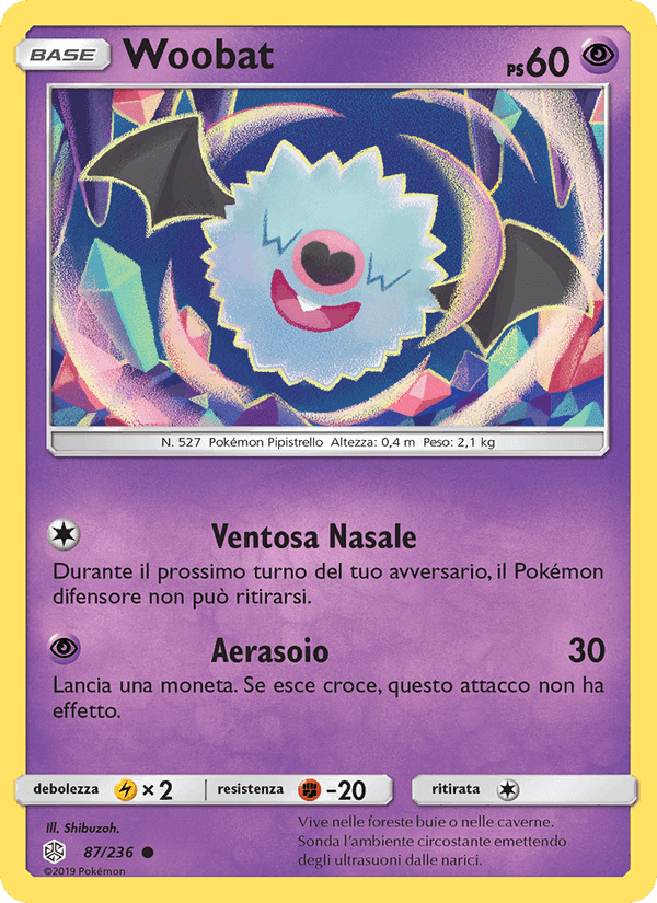 Woobat, carta 87 di Eclissi Cosmica