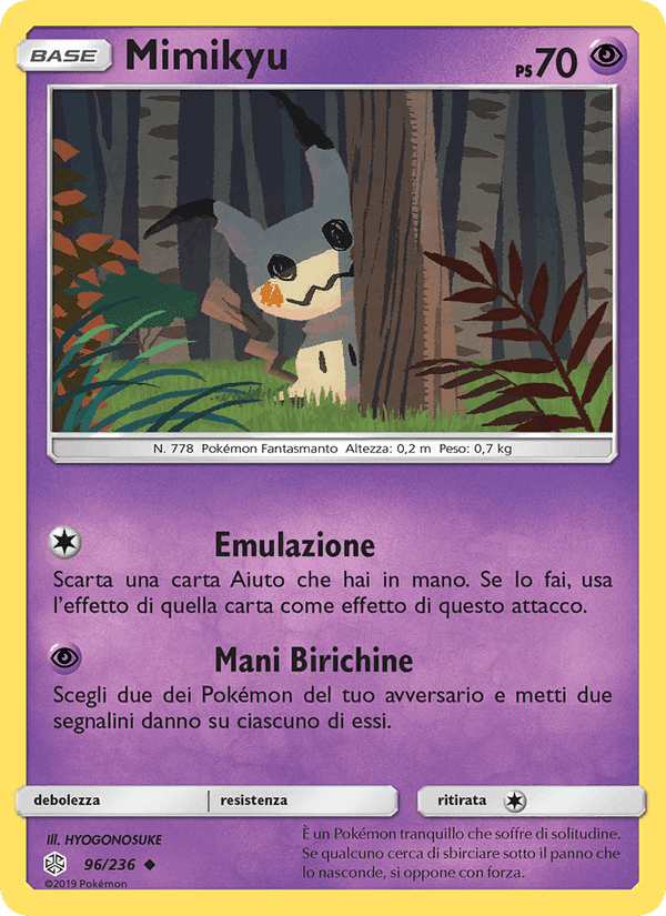 Mimikyu, carte 96 de Eclissi Cosmica