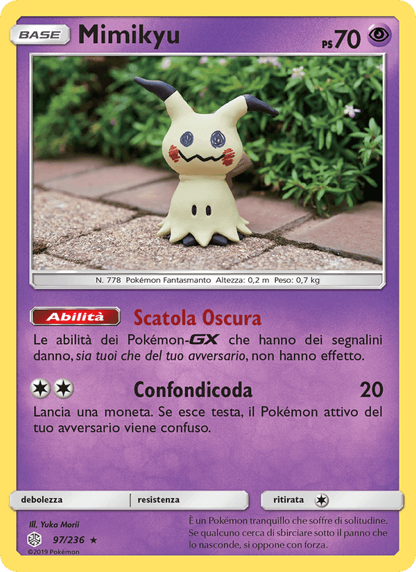 Mimikyu, card 97 from Eclissi Cosmica