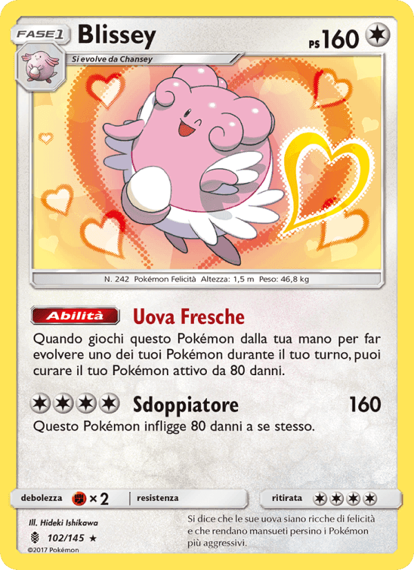 Blissey, carta 102 de Guardiani Nascenti