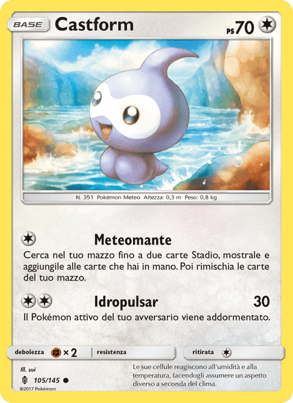 Castform, carta 105 de Guardiani Nascenti