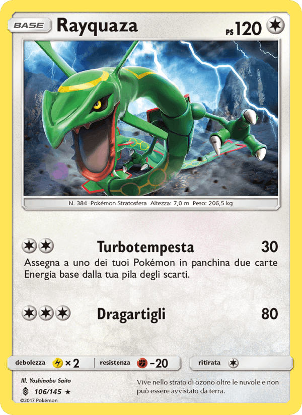 Rayquaza, card 106 from Guardiani Nascenti