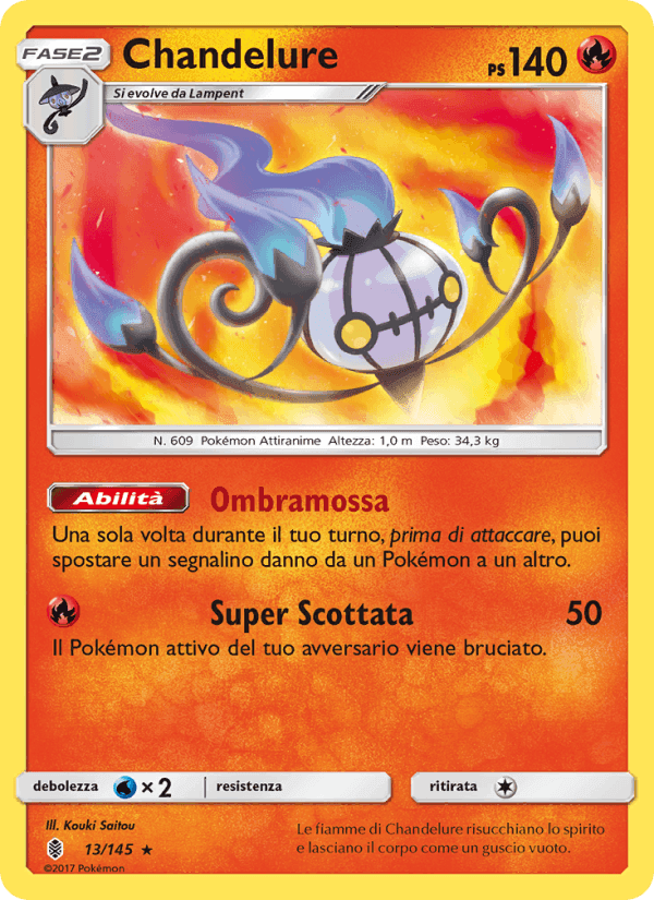 Chandelure, carta 13 di Guardiani Nascenti