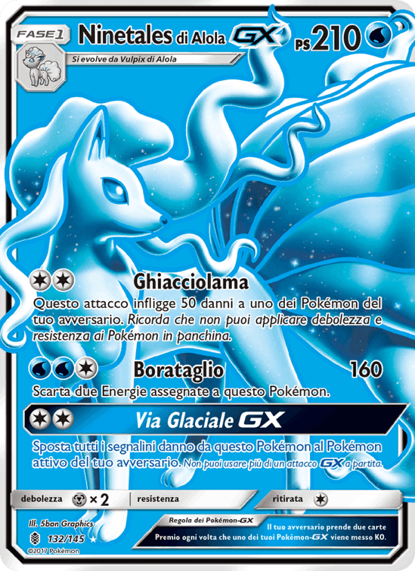Ninetales di Alola GX, carta 132 di Guardiani Nascenti