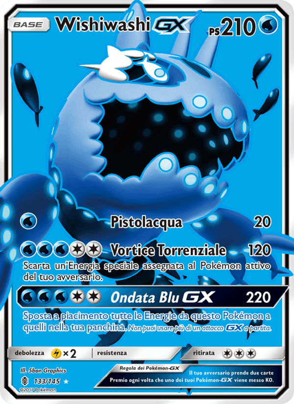 Wishiwashi GX, card 133 from Guardiani Nascenti