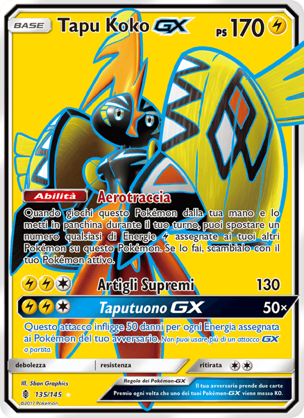 Tapu Koko GX, carta 135 di Guardiani Nascenti