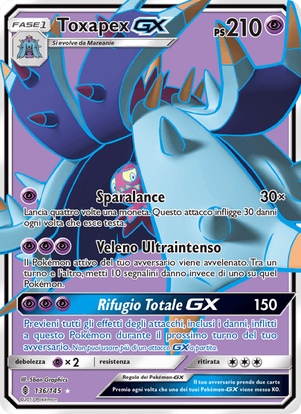Toxapex GX, carta 136 di Guardiani Nascenti